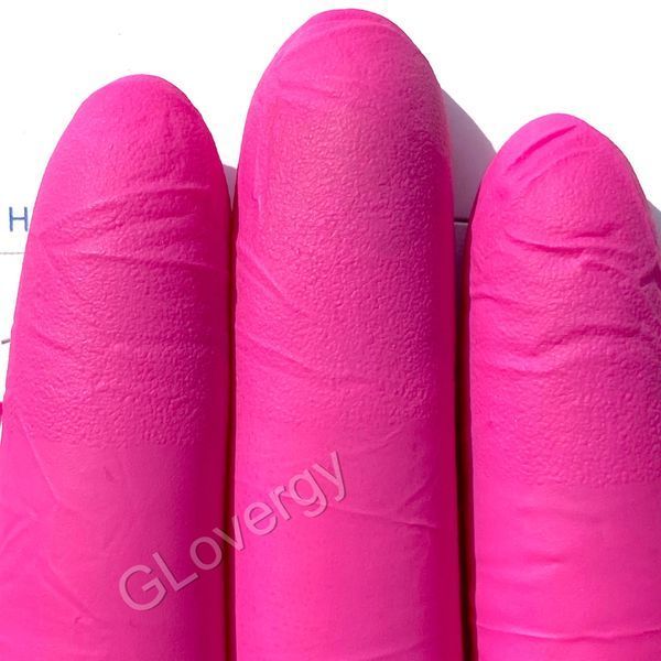 Рукавички нітрилові яскраво рожевого кольору Medicom SafeTouch Advanced Magenta, розмір L, 100 шт 122 фото