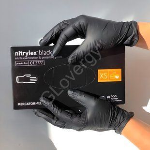 Рукавички нітрилові Nitrylex Black чорного кольору, розмір XS, 100 шт. 206 фото