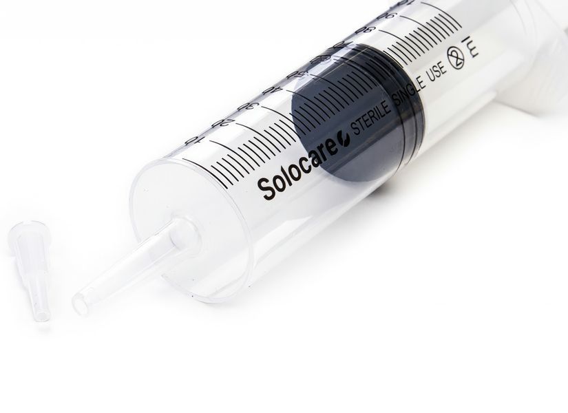 Шприц 100 мл. катетерний без голки трьохкомпонентний (Catheter Tip) стерильний 524 фото
