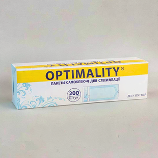 Самоклеючі пакети для стерилізації паром Optimality, 70 х 230 мм, 200 шт. 1 фото