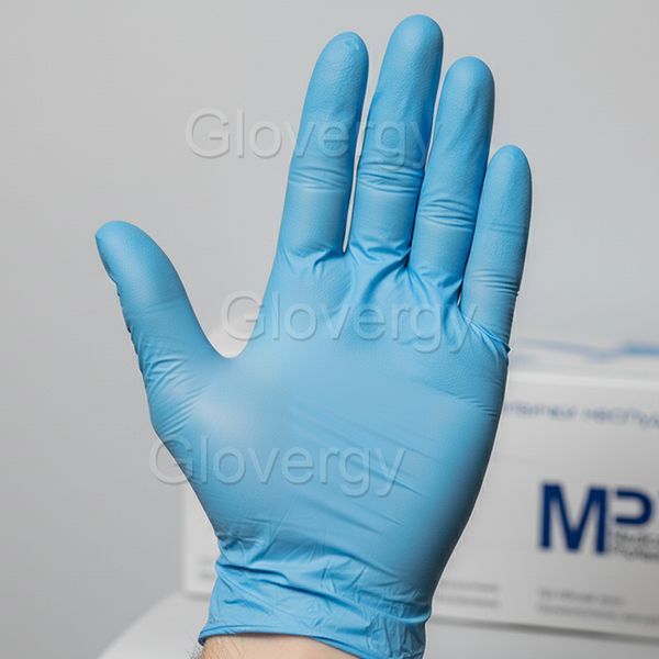 Рукавички нітрилові Medical Professional блакитного кольору, розмір S, 100 шт 1075 фото