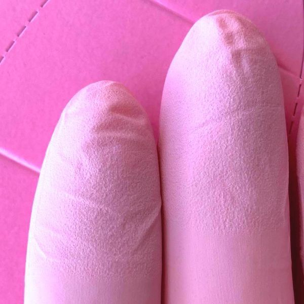 Рукавички нітрилові, Nitrylex Pink, рожевого кольору, розмір XS, 100 шт. 1054 фото